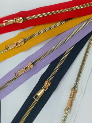 Metallic Plastic Zipper Direct Sale 3# 5# 7# 8# 10# Metallization Film Shoes Bag Handbags Plastic Copy Metal