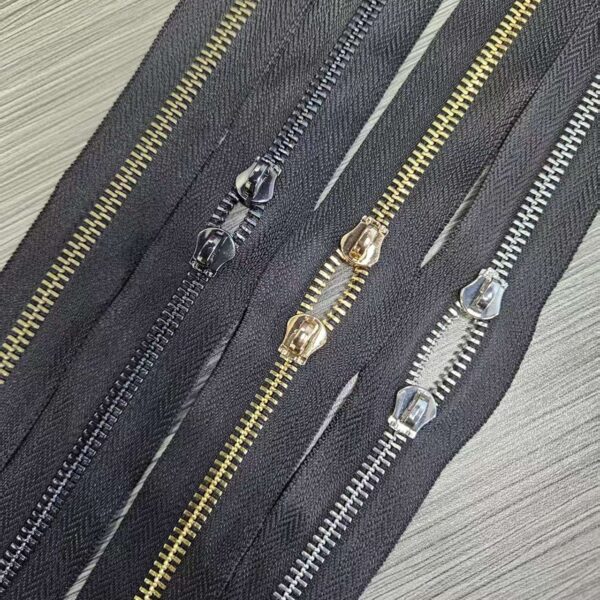 Factory Custom No. 5 Metal Zipper, Gold Tooth Brass Y Tooth Diy Thickened Cloth Edge Long Zipper factory custom no. 5 metal zipper, gold tooth brass y tooth diy thickened cloth edge long zipper