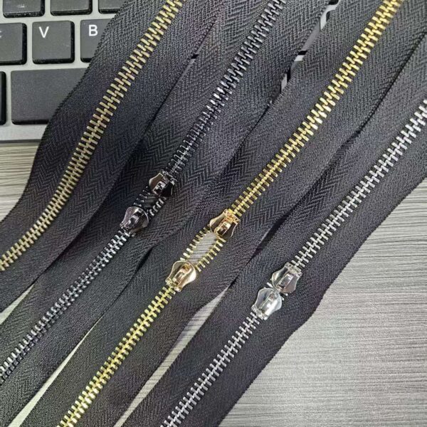 Factory Custom No. 5 Metal Zipper, Gold Tooth Brass Y Tooth Diy Thickened Cloth Edge Long Zipper factory custom no. 5 metal zipper, gold tooth brass y tooth diy thickened cloth edge long zipper
