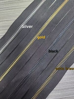 Custom Long Chain Zipper Roll for Garment Jacket Endless Continuous Metal Aluminum Copper Brass Teeth Zipper for Luggage Bags