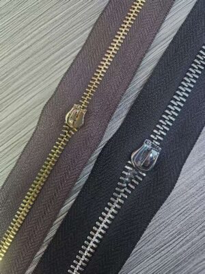 Factory Custom Open-End Metal Teeth Zipper #3 #5 #7 #8 #10 Gold Silver Rose Gold Brass Copper with Logo for Bags