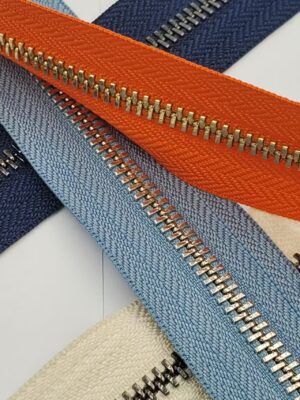 Aluminum Zipper Yards Meter Brass and Aluminum and Anti Brass Zipper Long Chain Aluminum Teeth Metal Zipper Long Chain Roll