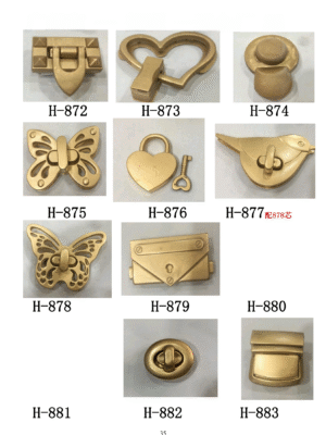 Handbag Lock Hardware Metal Bag Lock Handbag Decorations Bag Parts Accessories Bags Handbag Turn Lock