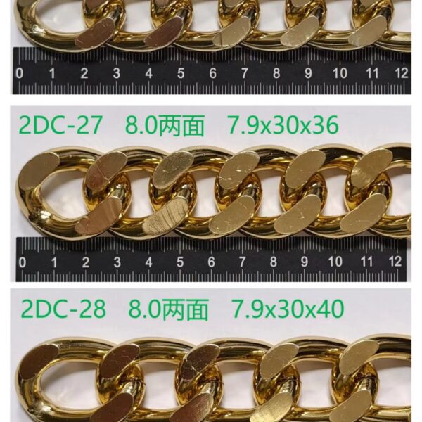 Factory Direct Sale Six-sided Ground Aluminum Chains, Hardware Metal Accessories for Bags, Handbags, Shoes and Boots manufacture metal chain metal gold chain for handbags,clothing accessories (复制)