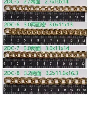 Factory Direct Sale Six-sided Ground Aluminum Chains, Hardware Metal Accessories for Bags, Handbags, Shoes and Boots