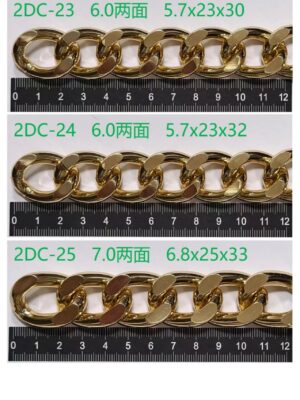 factory direct sale six sided ground aluminum chains, hardware metal accessories for bags, handbags, shoes and boots (复制)