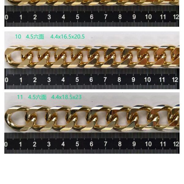 Wholesale Handbag Purse Aluminum Light Gold Chain for Shoulder Bag Chain Bag Accessories Decorative light gold color plated aluminum chains for bag /handbag /purse (复制)
