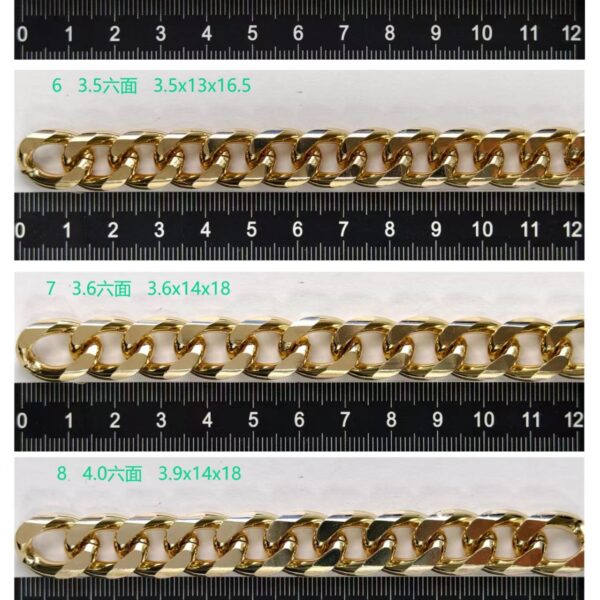 Light Gold Color Plated Aluminum Chains for Bag /Handbag /Purse light gold color plated aluminum chains for bag /handbag /purse