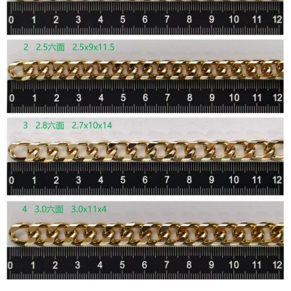 Light Gold Color Plated Aluminum Chains for Bag /Handbag /Purse light gold color plated aluminum chains for bag /handbag /purse