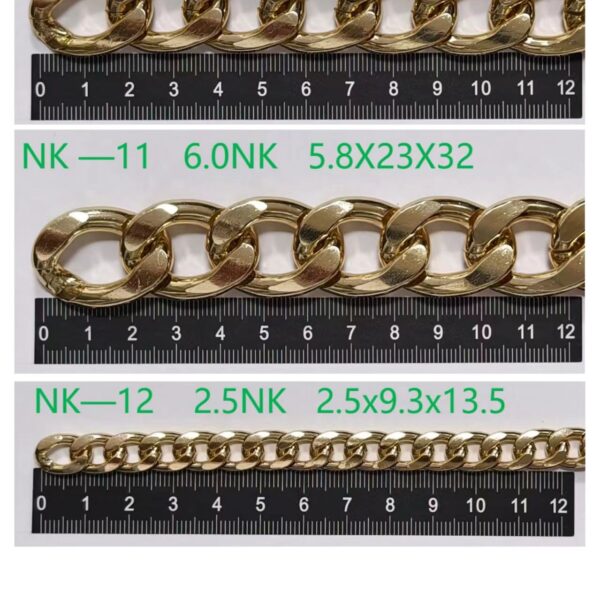 Light Gold Color Plated Aluminum Chains for Bag /Handbag /Purse light gold color plated aluminum chains for bag /handbag /purse