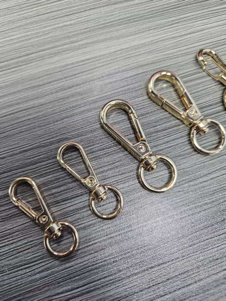 Home leather lanyard bag strap handbag custom hardware accessories swivel clips trigger buckle metal snap hooks for dog leashes