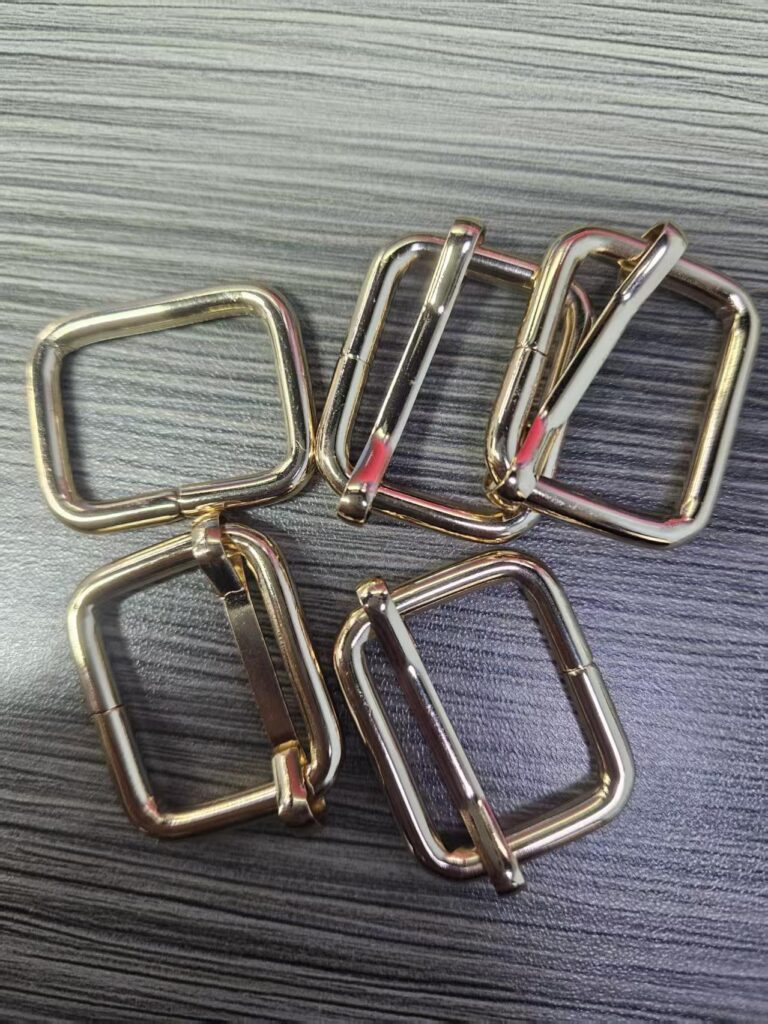 Factory Direct Customize Metal Iron Square Ring Buckle Adjuster Shape Bag Accessories for Handbag Strap Hardware factory wholesale iron metal adjustable buckle ring durable square ring metal d ring for hardware accessories (复制)