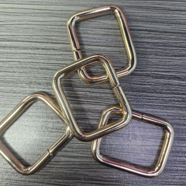Factory Direct Customize Metal Iron Square Ring Buckle Adjuster Shape Bag Accessories for Handbag Strap Hardware factory wholesale iron metal adjustable buckle ring durable square ring metal d ring for hardware accessories (复制)