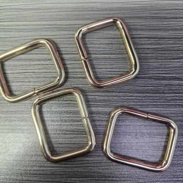 Factory Direct Customize Metal Iron Square Ring Buckle Adjuster Shape Bag Accessories for Handbag Strap Hardware factory wholesale iron metal adjustable buckle ring durable square ring metal d ring for hardware accessories (复制)