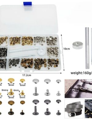 Quality Round Shape Metal Solid Brass Double Cap Rivets for Handbags