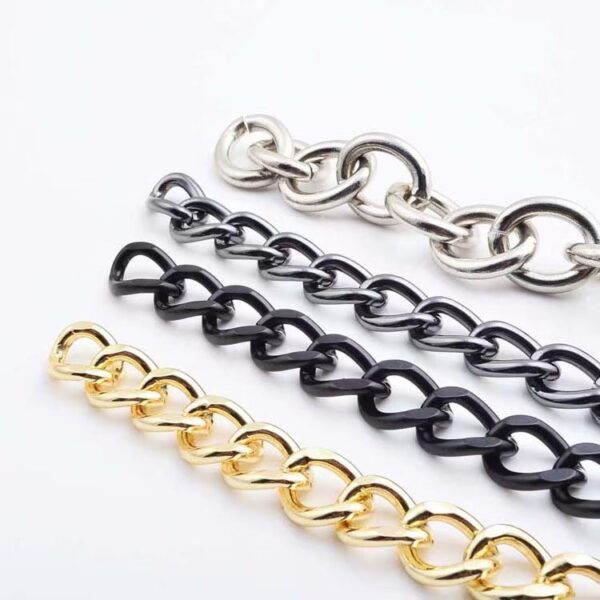New Product Custom Metal Handbag Chains for Bag Handle meral fashion women leather bag chain bag fittings iron chain aluminum chain for handbags