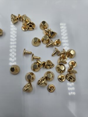 Custom Size Brass Decorative Silver Black Gold Rivet Double Cap Rivet Stud For Leather Craft Bag Shoe Handbag