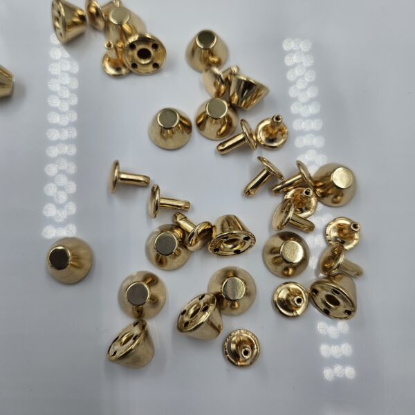 Custom Size Brass Decorative Silver Black Gold Rivet Double Cap Rivet Stud For Leather Craft Bag Shoe Handbag custom size brass decorative silver black gold rivet double cap rivet stud for leather craft bag shoe handbag
