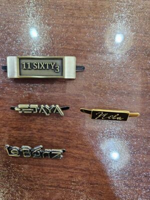 Custom Designer Metal Letter Logos Metal Separated Letters Label Professional Custom Gold Metal Brand Logo Labels