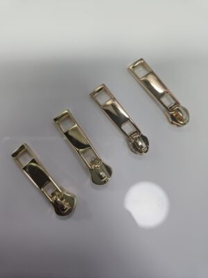Bag Accessories Custom Zipper Puller Logo Zinc Alloy Engraved Logo 5# Zip Sliders Gold Plated Metal Zipper Pulls for Handbags