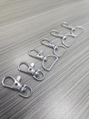 Mini Zinc Alloy Snap Hook | Lightweight Clip for DIY Crafts & Wallet | Brushed Finish