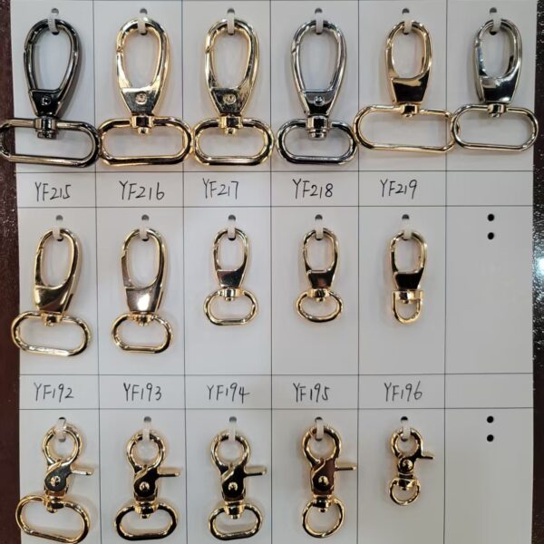 zinc alloy snap hook | gold plated swivel for purse chain | oem custom (复制)
