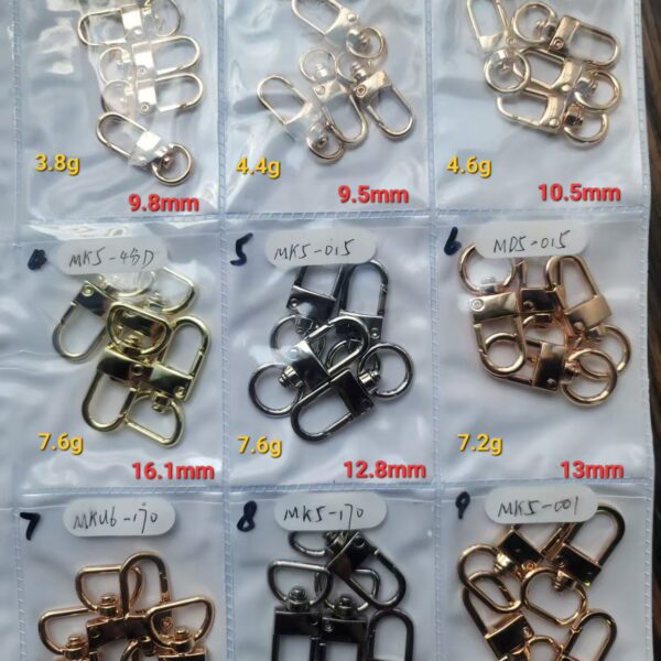 zinc alloy snap hook for pet cage doors | nickel plated with anti rust coating | easy to operate trigger (复制)
