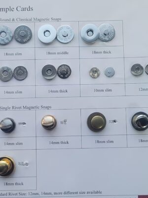 Bulk Metal Magnetic Buttons for Bag Factories – 12mm/15mm/18mm Assorted Sizes