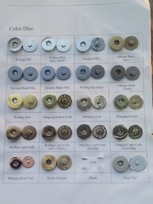 Bulk Metal Magnetic Buttons for Bag Factories – 12mm/15mm/18mm Assorted Sizes