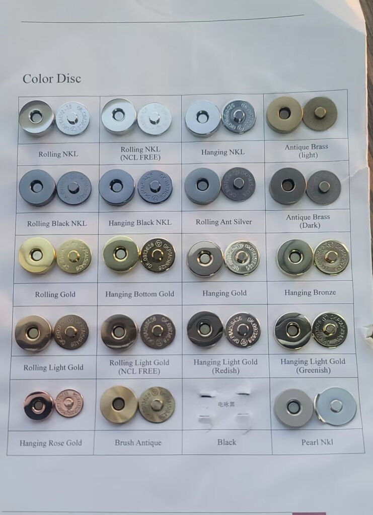 bulk metal magnetic buttons for bag factories 12mm/15mm/18mm assorted sizes